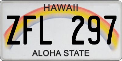 HI license plate ZFL297