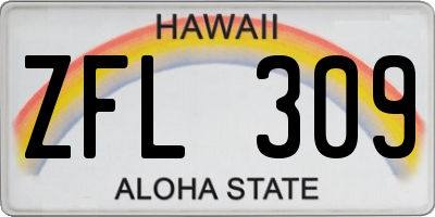 HI license plate ZFL309