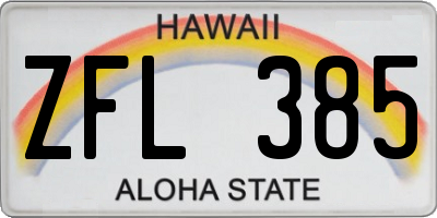 HI license plate ZFL385