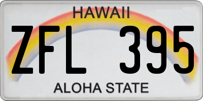 HI license plate ZFL395