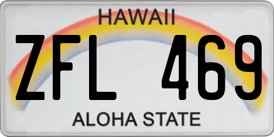 HI license plate ZFL469
