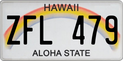 HI license plate ZFL479