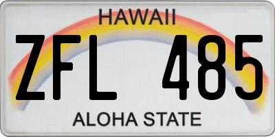 HI license plate ZFL485