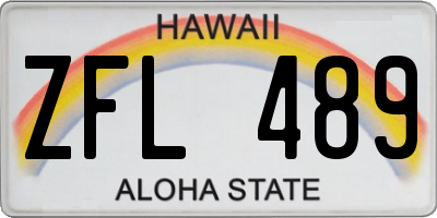 HI license plate ZFL489