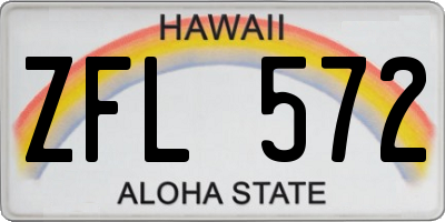 HI license plate ZFL572