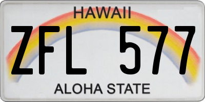 HI license plate ZFL577