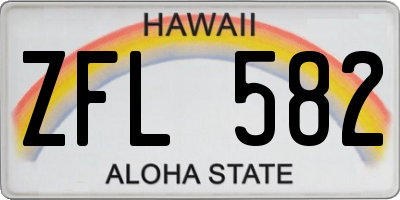 HI license plate ZFL582
