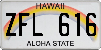 HI license plate ZFL616