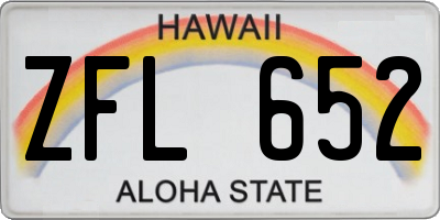 HI license plate ZFL652