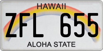 HI license plate ZFL655