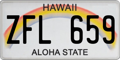 HI license plate ZFL659
