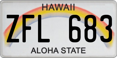 HI license plate ZFL683