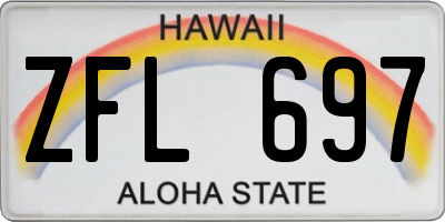 HI license plate ZFL697