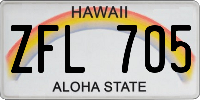 HI license plate ZFL705