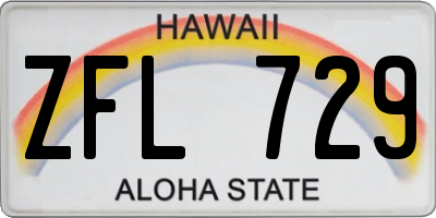 HI license plate ZFL729