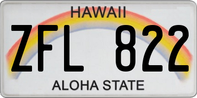 HI license plate ZFL822