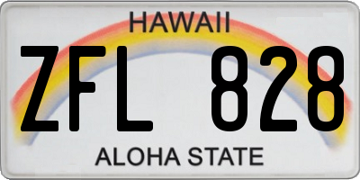 HI license plate ZFL828