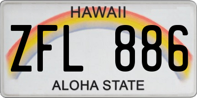 HI license plate ZFL886