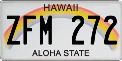 HI license plate ZFM272