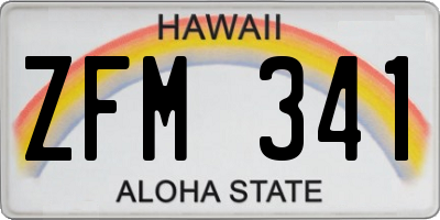 HI license plate ZFM341