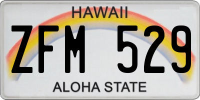 HI license plate ZFM529