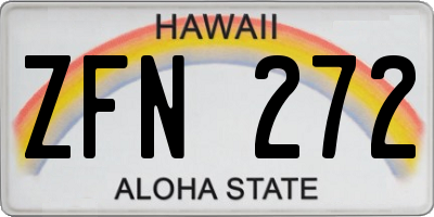 HI license plate ZFN272