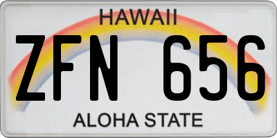 HI license plate ZFN656
