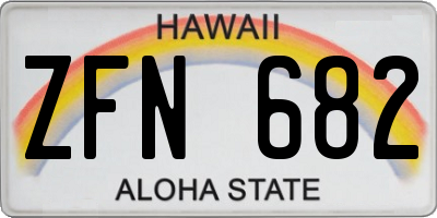 HI license plate ZFN682