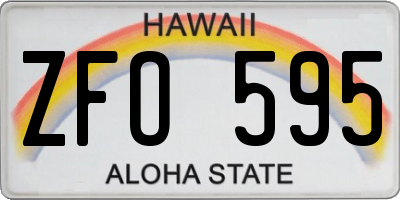 HI license plate ZFO595