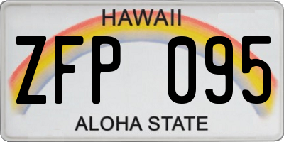 HI license plate ZFP095