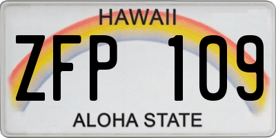 HI license plate ZFP109