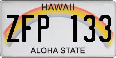 HI license plate ZFP133