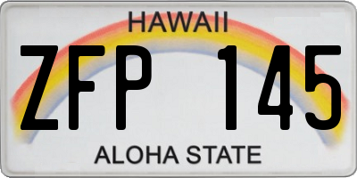 HI license plate ZFP145