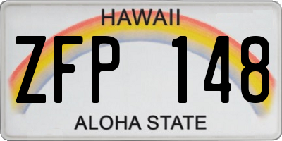 HI license plate ZFP148