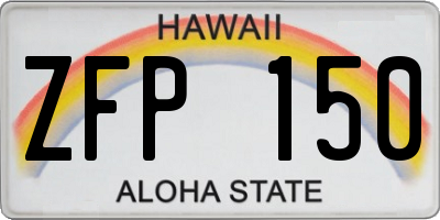HI license plate ZFP150
