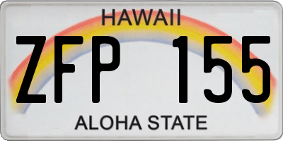 HI license plate ZFP155