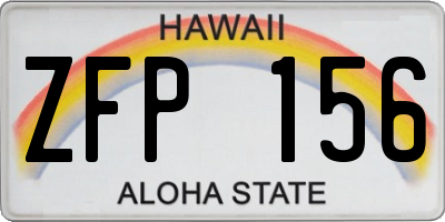 HI license plate ZFP156