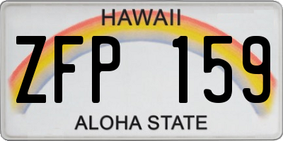 HI license plate ZFP159