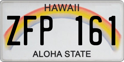 HI license plate ZFP161