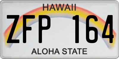 HI license plate ZFP164