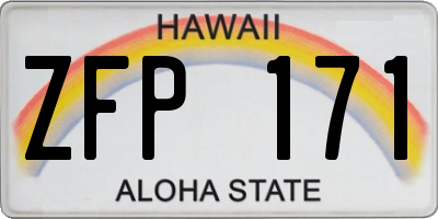 HI license plate ZFP171