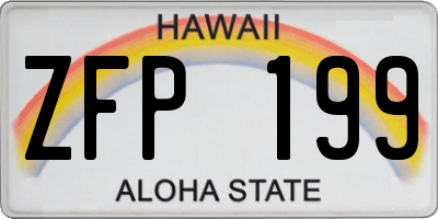HI license plate ZFP199