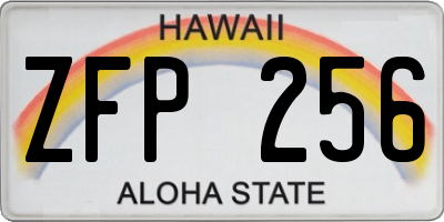HI license plate ZFP256