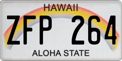 HI license plate ZFP264
