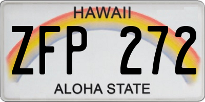 HI license plate ZFP272