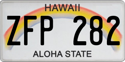 HI license plate ZFP282