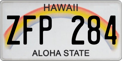 HI license plate ZFP284