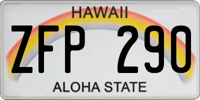 HI license plate ZFP290