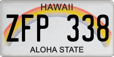 HI license plate ZFP338
