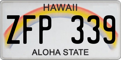 HI license plate ZFP339